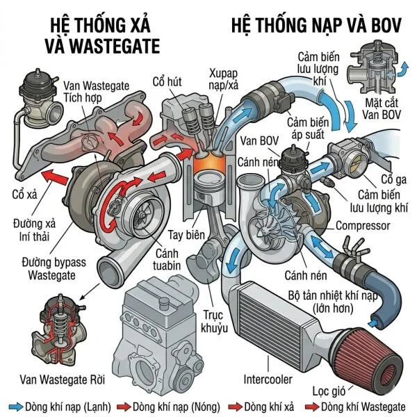 Van xả áp Turbo chính hãng, bảo vệ hệ thống áp lực hiệu quả